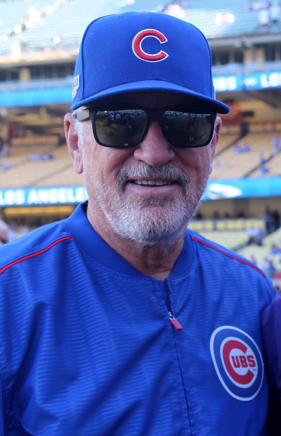 Billy Bean, MLBs VP of social responsibility and inclusion, wilth Cubs skipper Joe Maddon on #SpiritDay.