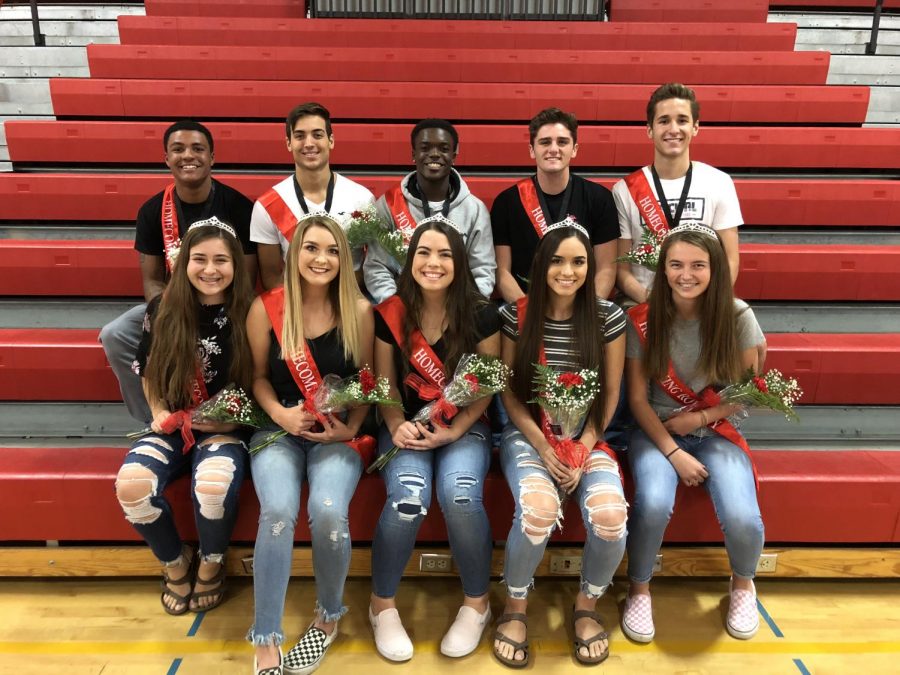 Homecoming court for  Ripon Highs 2018-19 school year. 