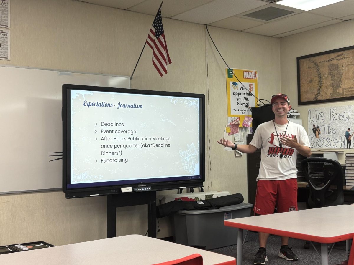 Mr. Sikma displaying his expectations to parents.